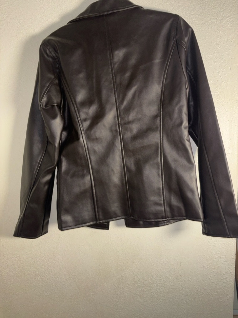 Emporio Armani Dark Brown Leather Jacket - Tailored Blazer Style - Picture 11 of 14